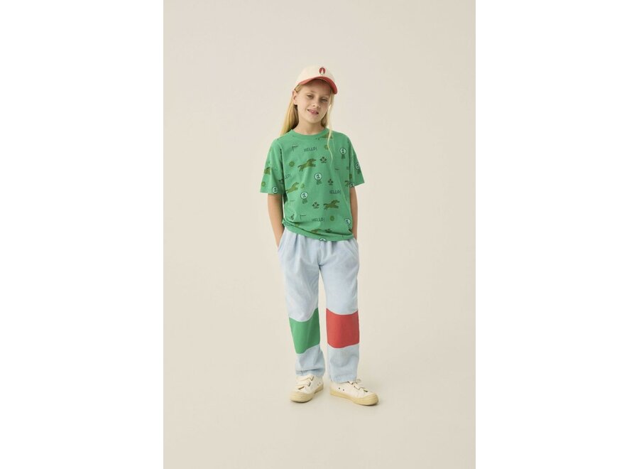 The Campamento | Bicolor Patches Denim Trousers Light Blue