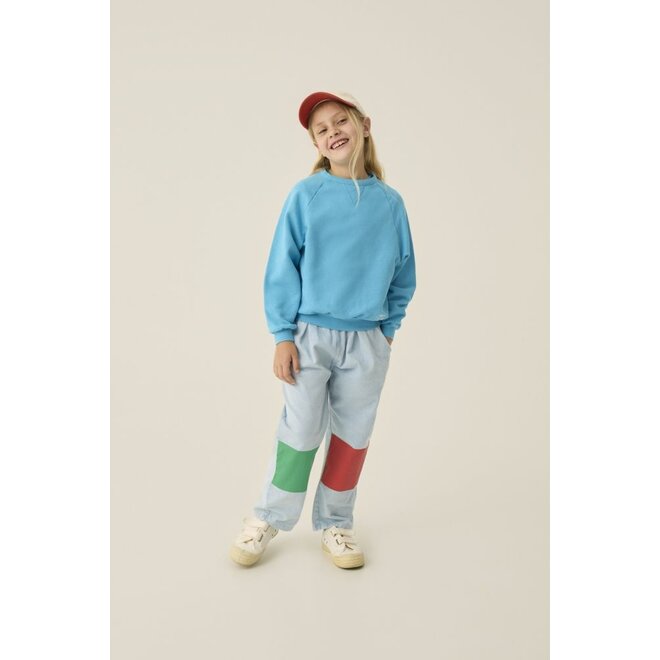 The Campamento | Bicolor Patches Denim Trousers Light Blue