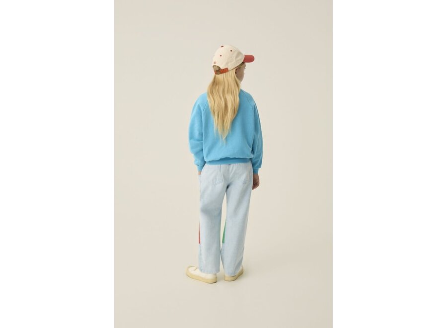 The Campamento | Bicolor Patches Denim Trousers Light Blue