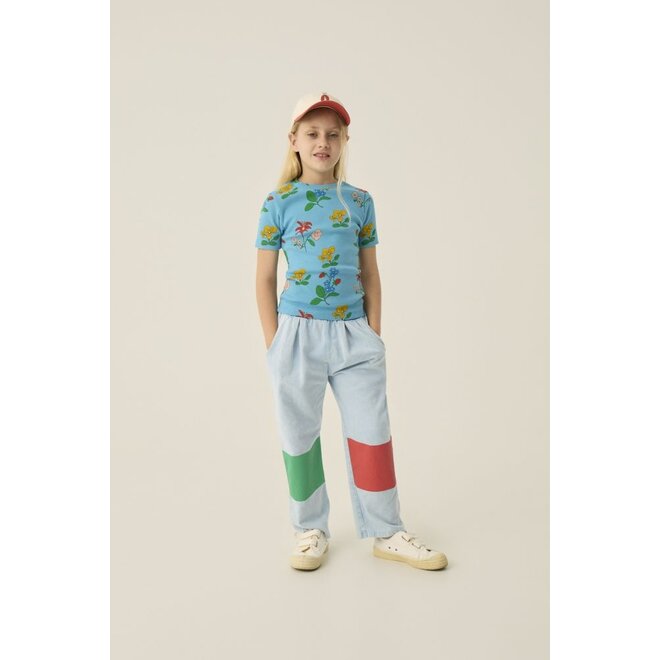 The Campamento | Bicolor Patches Denim Trousers Light Blue