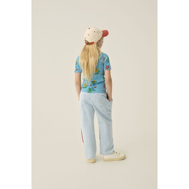 The Campamento | Bicolor Patches Denim Trousers Light Blue