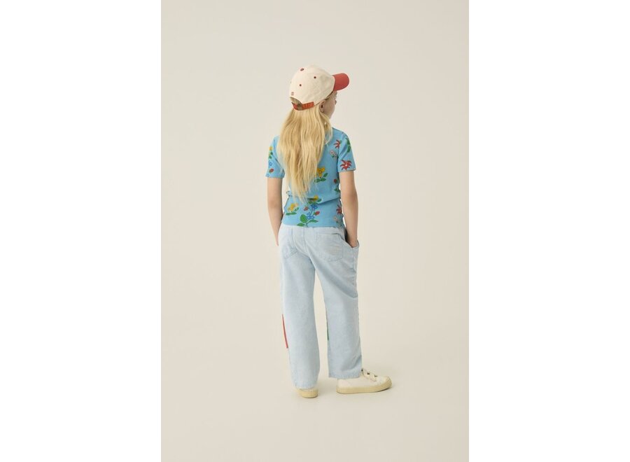 The Campamento | Bicolor Patches Denim Trousers Light Blue