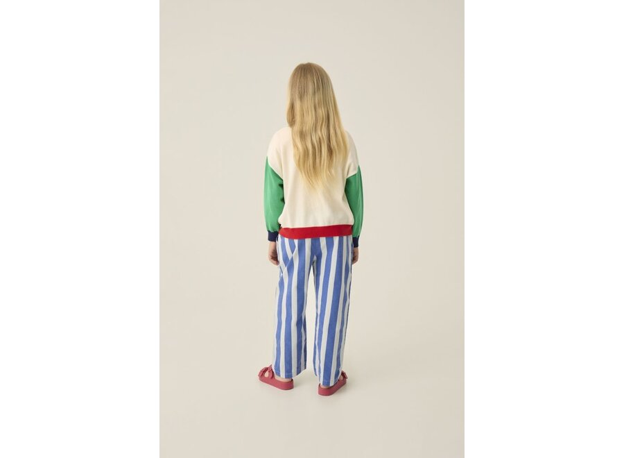 The Campamento | Blue Stripes Washed Trousers Blue