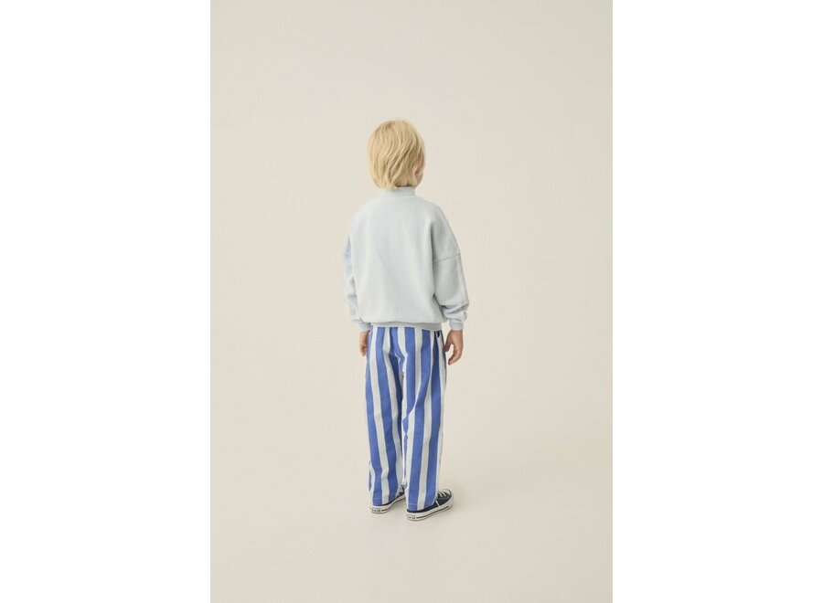 The Campamento | Blue Stripes Washed Trousers Blue