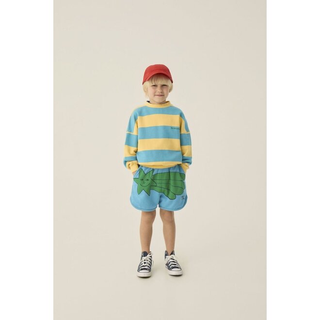 The Campamento | Blue Stripes Sweatshirt Yellow