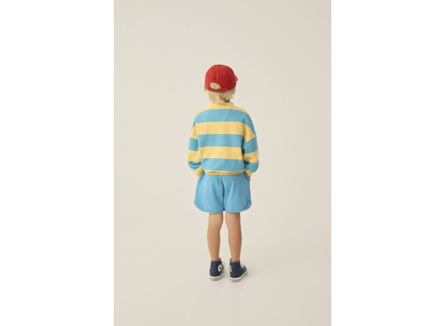 The Campamento | Blue Stripes Sweatshirt Yellow