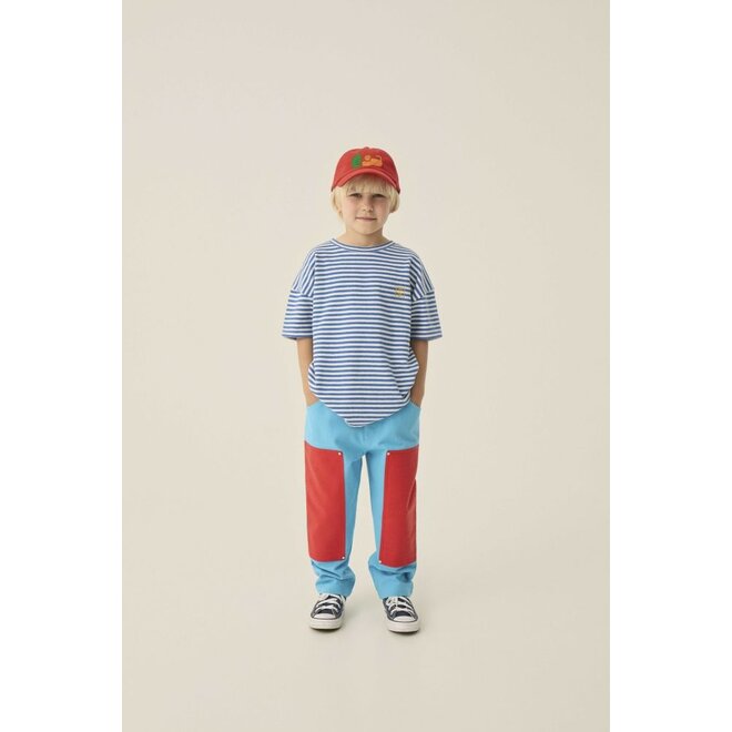 The Campamento | Blue Stripes Oversized Tshirt Blue