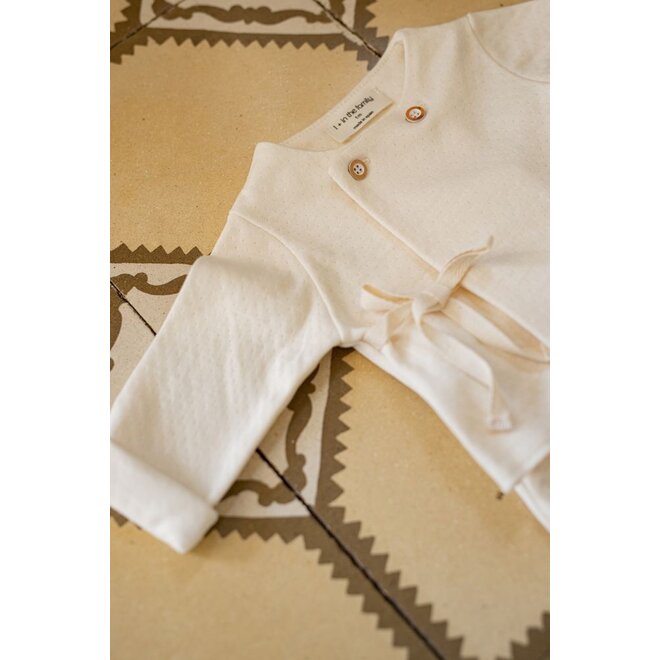 1+ in the family | Emilia Newborn Shirt Ecru