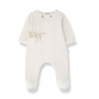 1+ in the family | Baptiste Bow Jumpsuit with Feet Ecru
