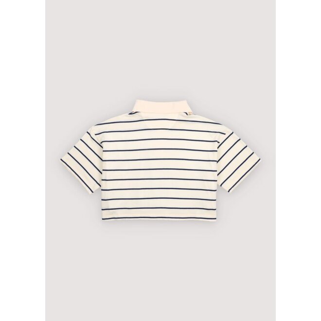 The New Society | Acacia Teen Polo Ecru Stripes