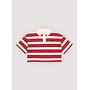 The New Society | Acacia Teen Polo Tulip Red & Midnight Stripes