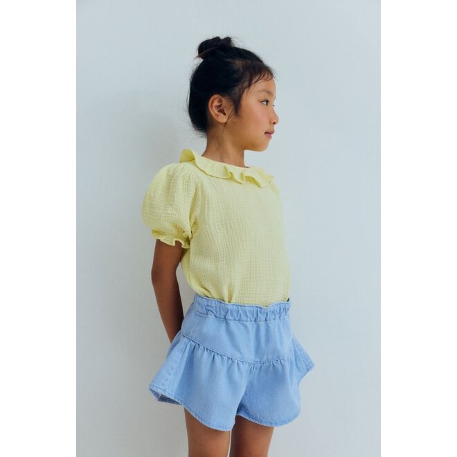 The New Society | Bellis Short Light Denim