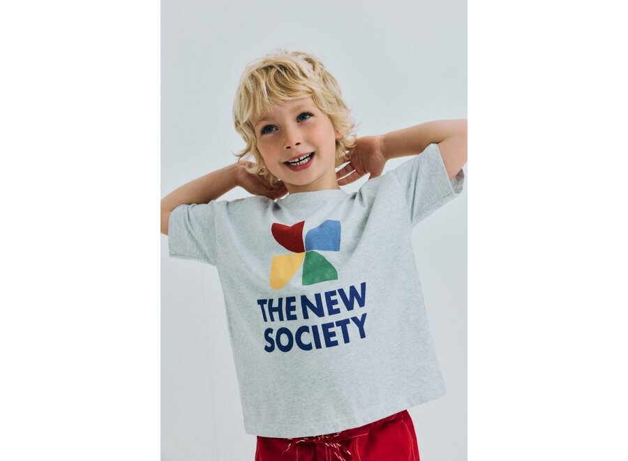 The New Society | TNS Logo T-Shirt Light Grey Melange
