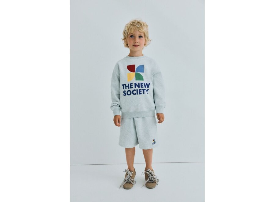 The New Society | TNS Logo Sweatshirt Light Grey Melange