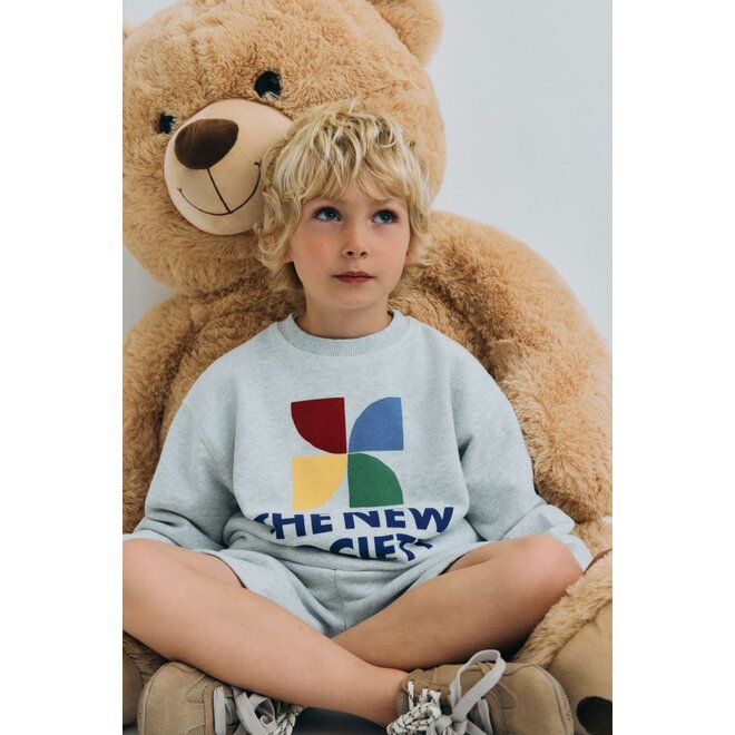 The New Society | TNS Logo Sweatshirt Light Grey Melange