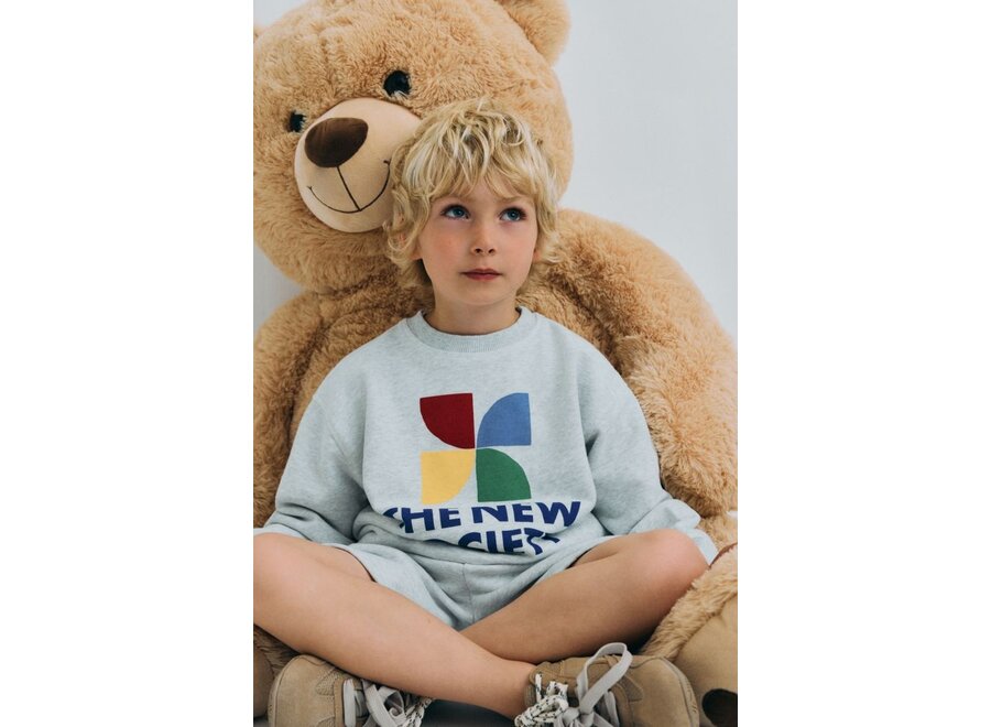 The New Society | TNS Logo Sweatshirt Light Grey Melange