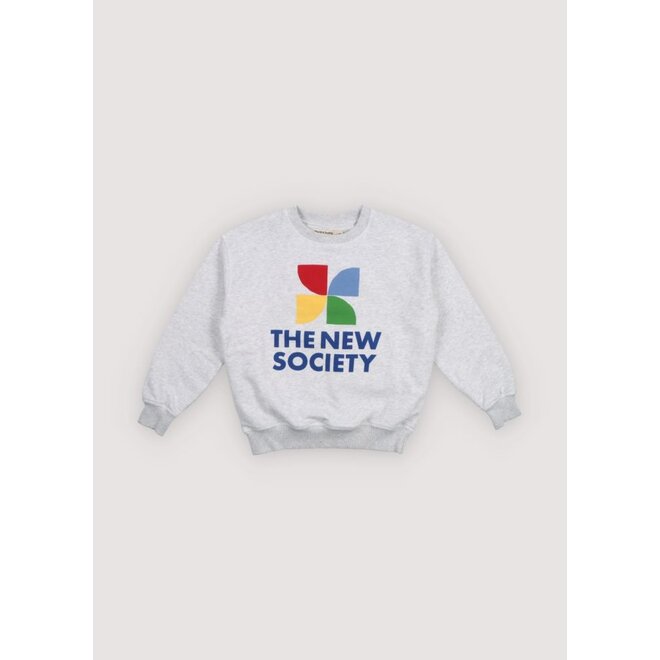 The New Society | TNS Logo Sweatshirt Light Grey Melange