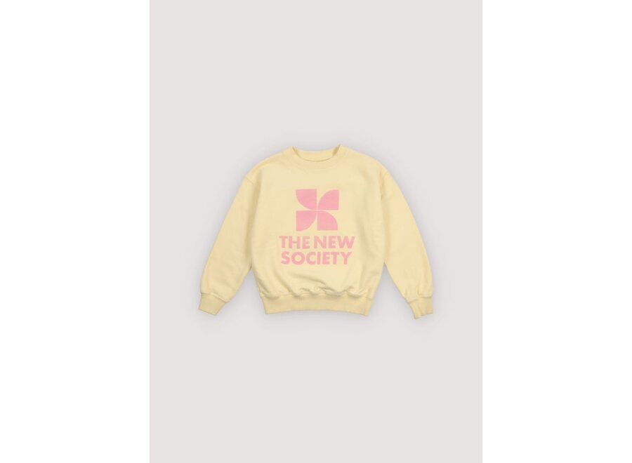 The New Society | TNS Logo Sweatshirt Soft Lemon