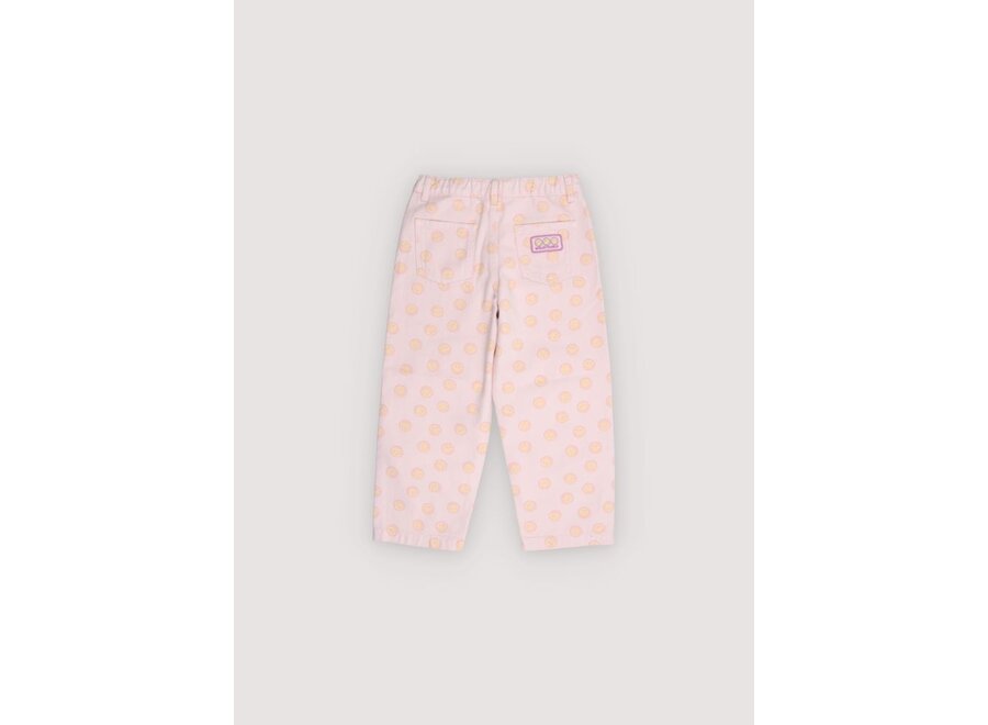 The New Society | Smiley Denim Pant Smiley Print