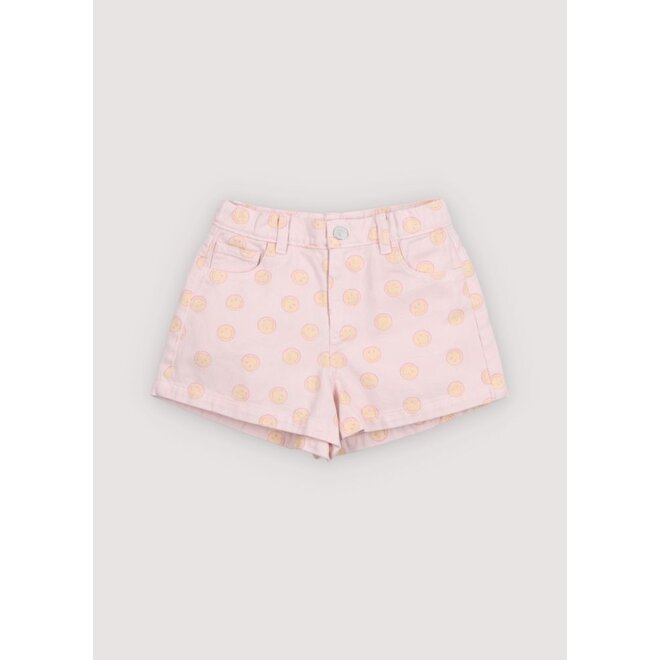 The New Society | Smiley Denim Short Smiley Print