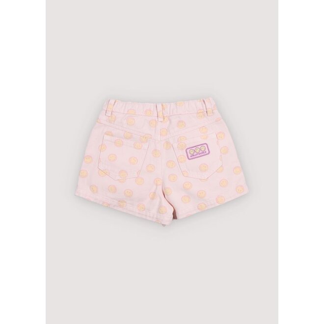The New Society | Smiley Denim Short Smiley Print
