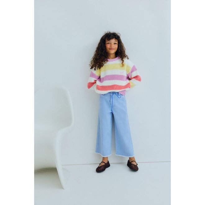 The New Society | Celosia Jumper Pink Lavander Stripes