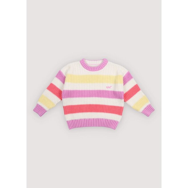 The New Society | Celosia Jumper Pink Lavander Stripes