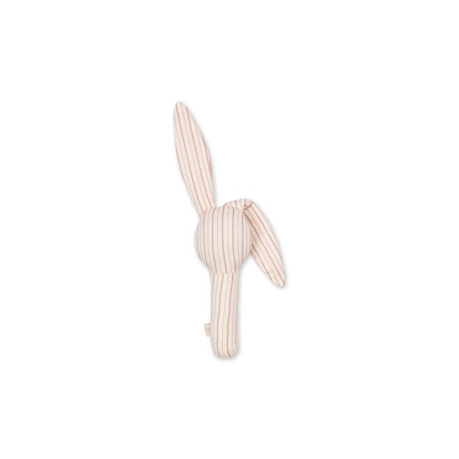 Konges Sløjd | Bunny Hand Rattle Stripie Petite Rose