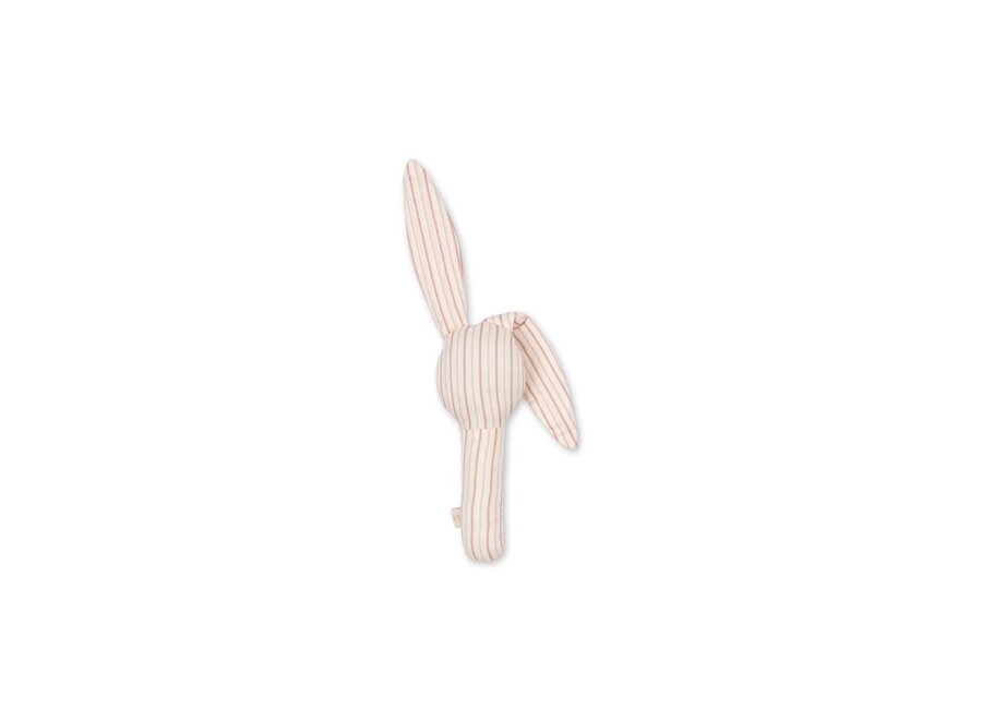 Konges Sløjd | Bunny Hand Rattle Stripie Petite Rose