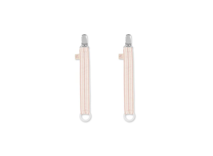 2 Pack Pacifier Strap Stripie Petite Rose