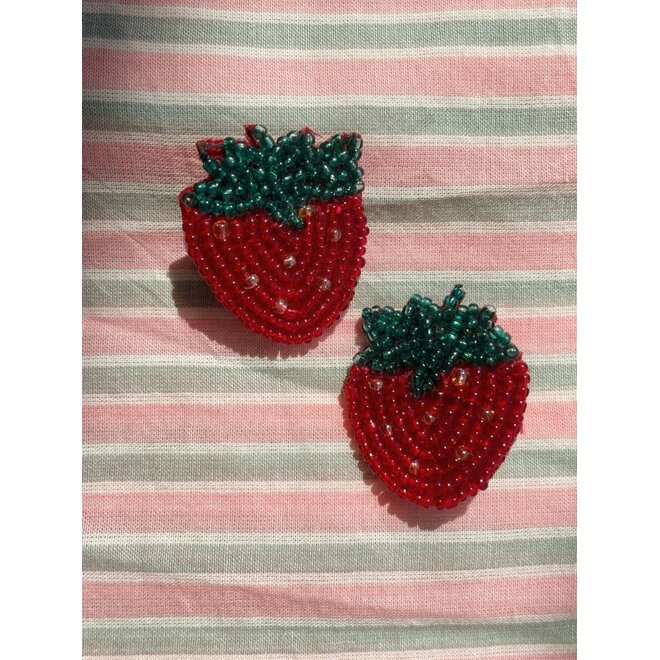 Konges Sløjd | 2 Pack Strawberry Beaded Hair Clip Strawberry