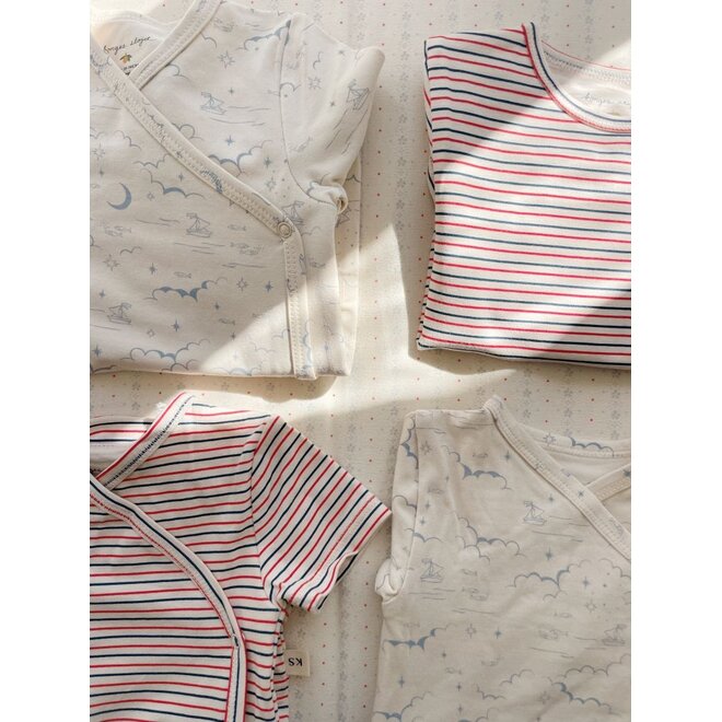Konges Sløjd | Basic Ls Newborn Body Gots Stripe Tricolore Petit