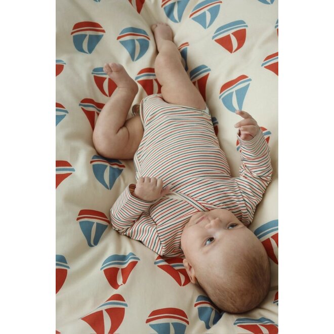 Konges Sløjd | Basic Ls Newborn Body Gots Stripe Tricolore Petit