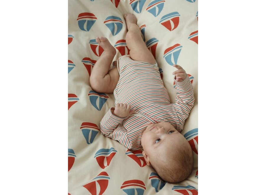 Konges Sløjd | Basic Ls Newborn Body Gots Stripe Tricolore Petit