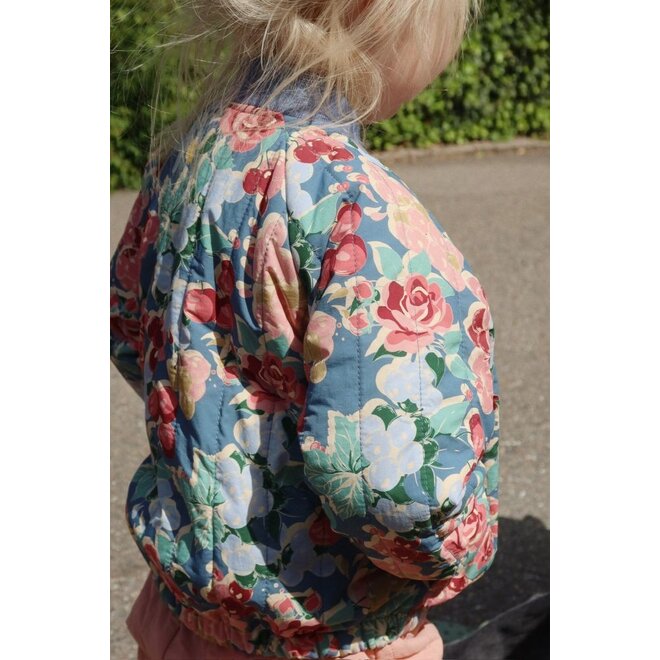 Konges Sløjd | Juno Printed Bomber Jacket Bloomiegrape Blues