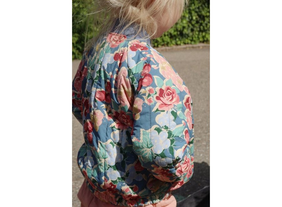 Konges Sløjd | Juno Printed Bomber Jacket Bloomiegrape Blues