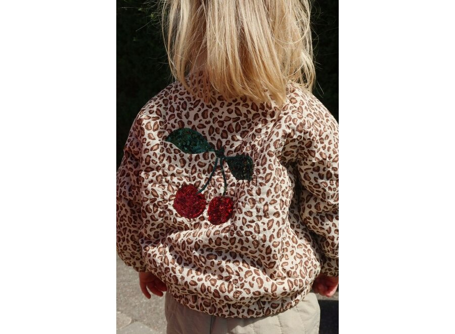 Konges Sløjd | Juno Printed Sequin Bomber Jacket Leo