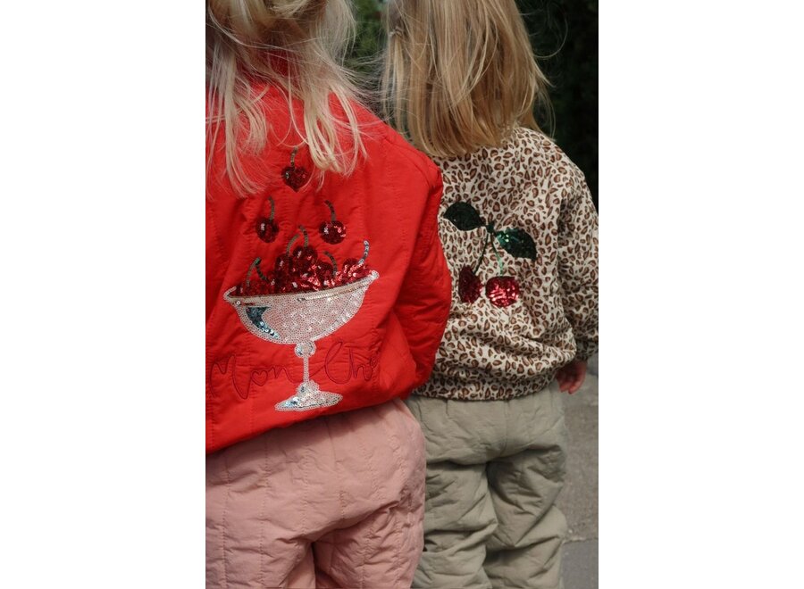 Konges Sløjd | Juno Printed Sequin Bomber Jacket Leo