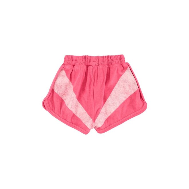 Piupiuchick | Shorts Pink With White Stripes Print