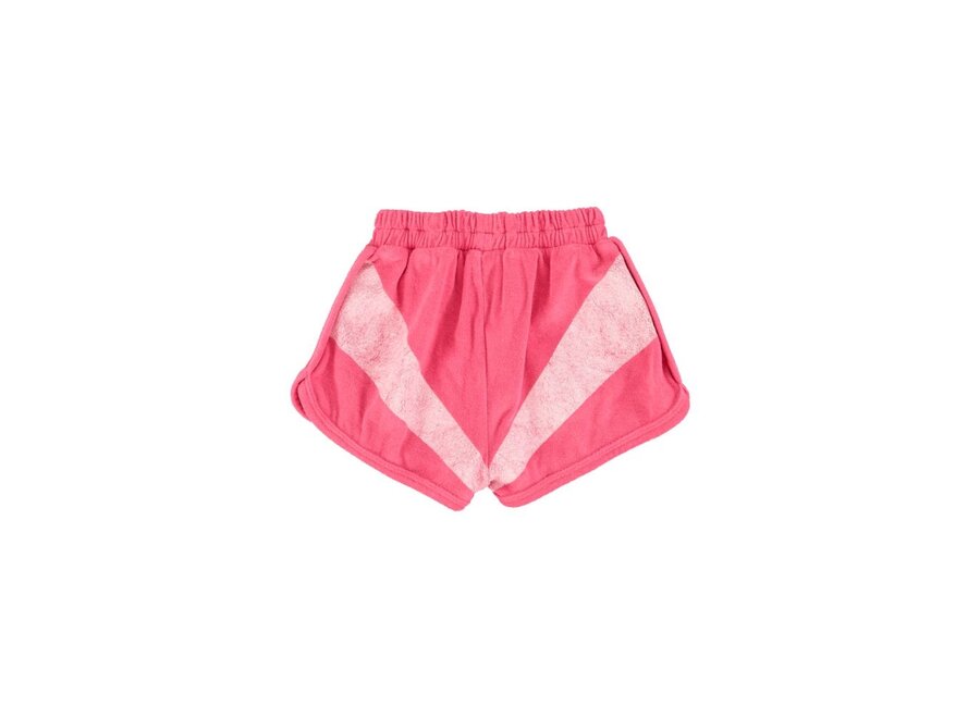 Piupiuchick | Shorts Pink With White Stripes Print