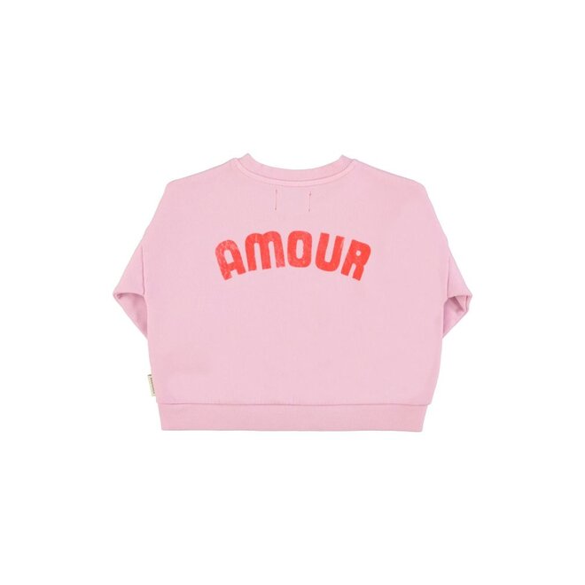 Piupiuchick | Sweatshirt Lilac With Red Heart Print