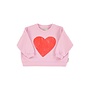 Piupiuchick | Sweatshirt Lilac With Red Heart Print