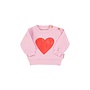 Piupiuchick | Baby Sweatshirt Lilac With Red Heart Print