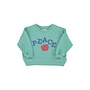 Piupiuchick | Sweatshirt Turquoise With "Peace" Print