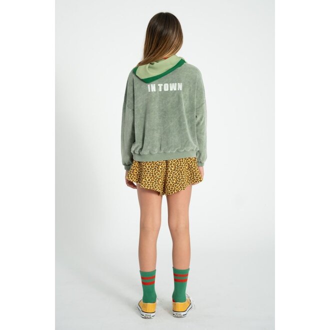Piupiuchick | Sweatshirt Washed Green With "Best Friend" Print