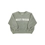 Piupiuchick | Sweatshirt Washed Green With "Best Friend" Print