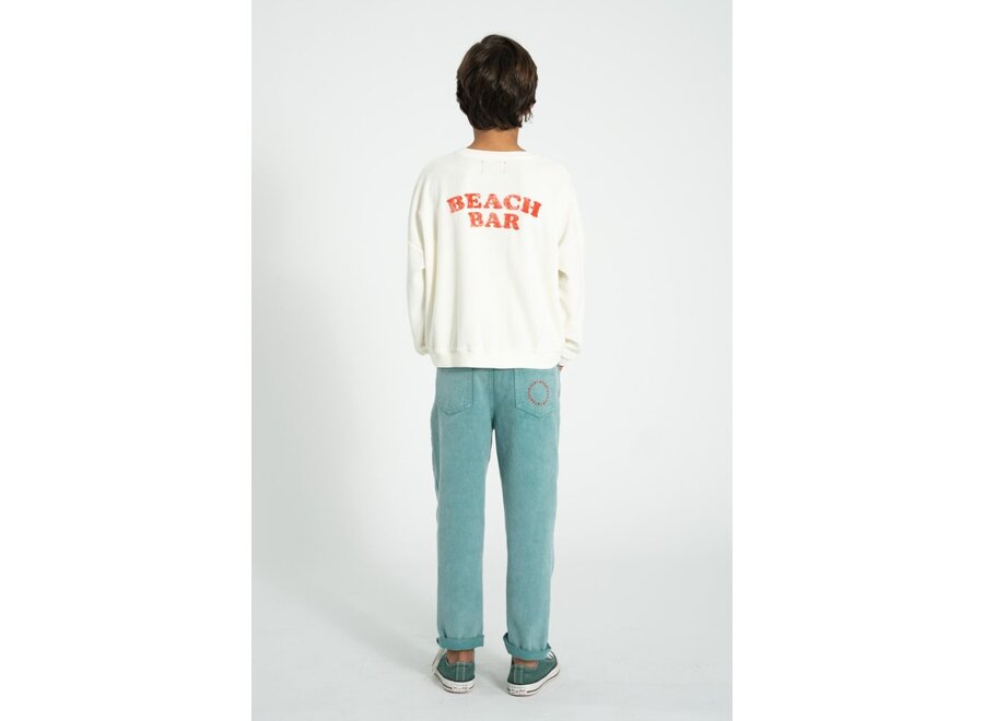 Piupiuchick | Sweatshirt Ecru With Ice Cream Print