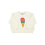 Piupiuchick | Sweatshirt Ecru With Ice Cream Print