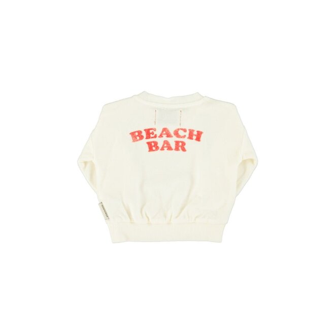 Piupiuchick | Baby Sweatshirt Ecru With Ice Cream Print