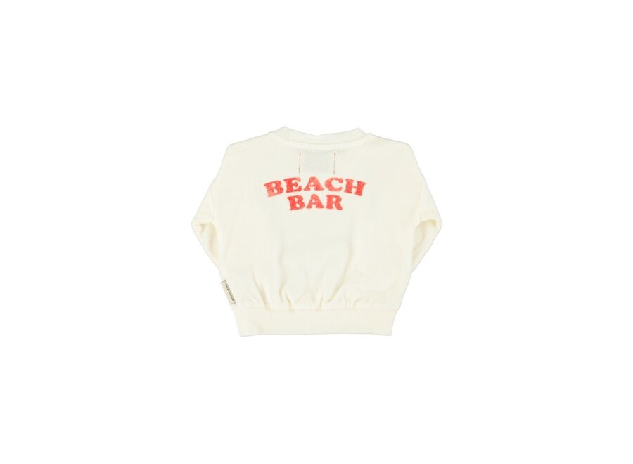 Piupiuchick | Baby Sweatshirt Ecru With Ice Cream Print